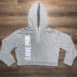 Victoria’s Secret PINK Long Sleeve “Love Pink” Cropped Hoodie Women’s Medium